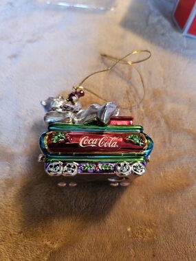Coca-Cola Multicolor‎ Holiday Ornament - Vintage Soda Sleigh